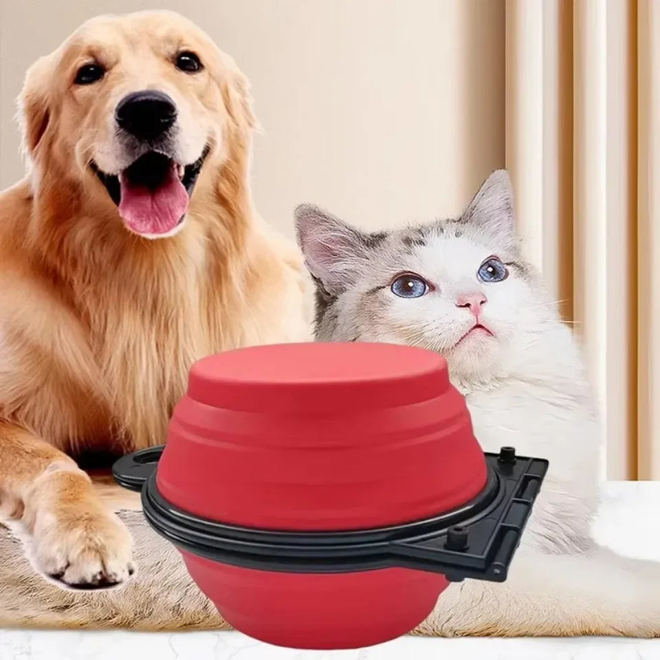 Foldable 2-in-1 travel dog bowl